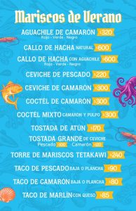 Calaca summer seafood menu 2026