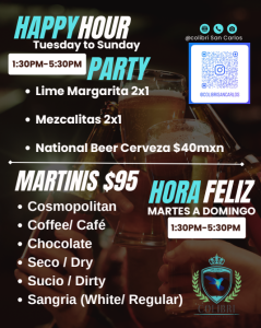 Colibri Happy Hour Tuesday to Sunday as of April 2026