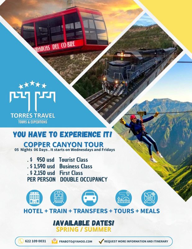 Torres Travel Copper Canyon tour options