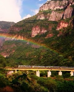 travel by first class train through the copper canyon